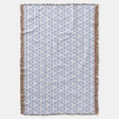Decoratieve driehoeken Blauw Wit Deken (Voorkant Verticaal)