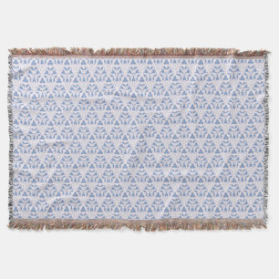 Decoratieve driehoeken Blauw Wit Deken