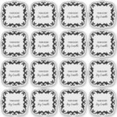 Decoratieve Duidelijke Sojakaarsetiketten 2x2 Inch Sticker (Voorkant)