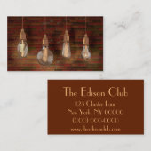 Decoratieve Edison Light Bulbs en Brick Wall Visitekaartje (Voorkant / Achterkant)