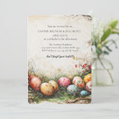 Decoratieve eieren Bloemen en eieren jagen Kaart (Staand voorkant)