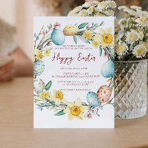 Decoratieve eieren en bloemen jaarlijks gelukkig P