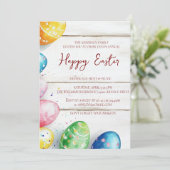 Decoratieve eieren en jaarlijks gelukkig Pasen Kaart (Staand voorkant)