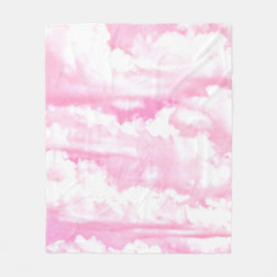 Decoratieve elegante zure powder roze wolken fleece deken
