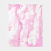 Decoratieve elegante zure powder roze wolken fleece deken (Voorkant)