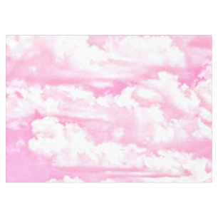 Decoratieve elegante zure powder roze wolken tafelkleed