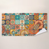 Decoratieve elementen:  handgetekend patroon badhanddoek (Badhanddoek)