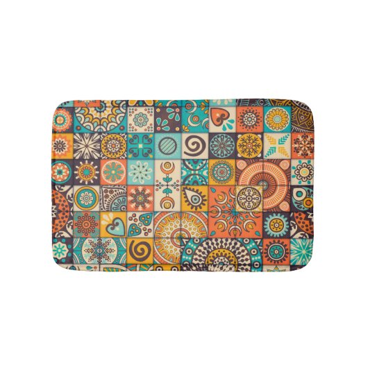 Decoratieve elementen: handgetekend patroon badmat (Voorkant)