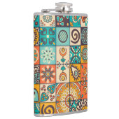 Decoratieve elementen:  handgetekend patroon heupfles (Rechts)