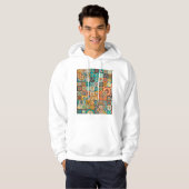 Decoratieve elementen: handgetekend patroon hoodie (Voorkant volledig)