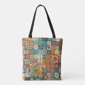 Decoratieve elementen:  handgetekend patroon tote bag (Achterkant)