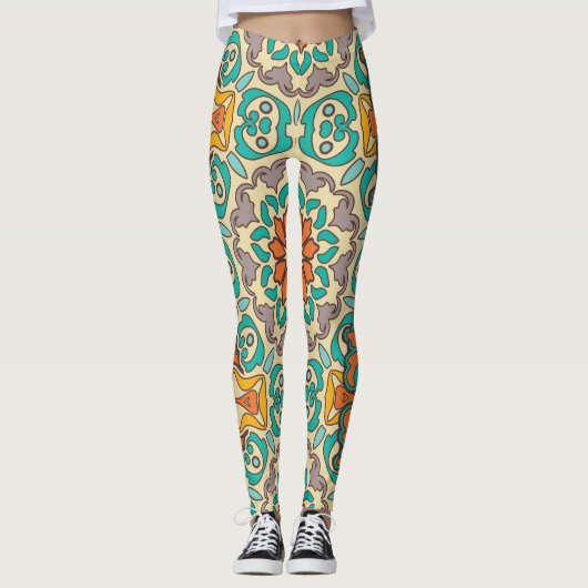  decoratieve elementen: oosters naadloos deel leggings (Voorkant)