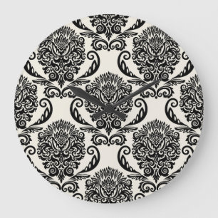 Decoratieve elementen, uit de vrije hand naadloze grote klok