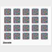 Decoratieve elementen, veelzijdig patroonontwerp. vierkante sticker (Vel)