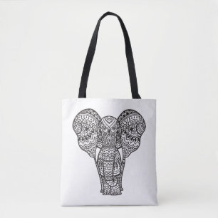 Decoratieve ellefantiestijl 2 tote bag