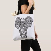 Decoratieve ellefantiestijl 2 tote bag (Dichtbij)