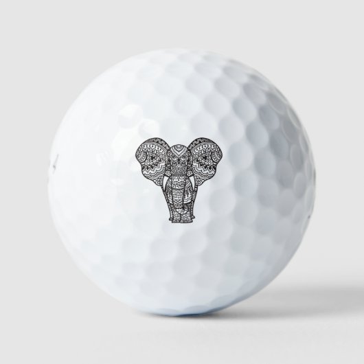 Decoratieve ellefantiestijl golfballen (Voorkant)