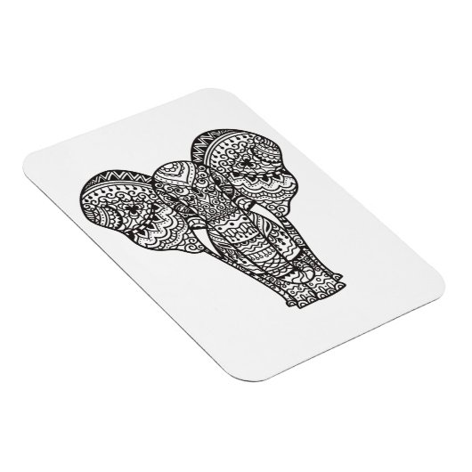 Decoratieve ellefantiestijl magneet (Rechterzijde)