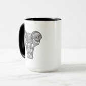 Decoratieve ellefantiestijl mok (Voorkant links)