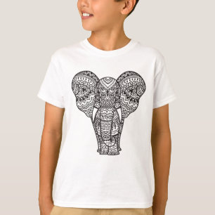 Decoratieve ellefantiestijl t-shirt