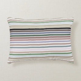 Decoratieve en kleurrijke streep accent kussen