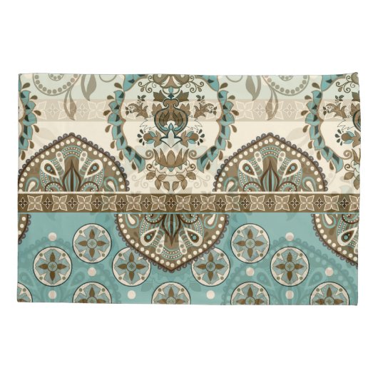 Decoratieve etnische Marokkaanse stijl grens Kussensloop (Achterkant)