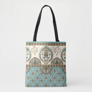 Decoratieve etnische Marokkaanse stijl grens Tote Bag