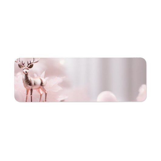 Decoratieve Fairy Pink Holiday Retour Adres Label (Voorkant)
