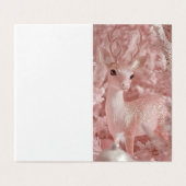 Decoratieve Fairy Pink vakantie hert Kaart (Buitenkant ongevouwen)