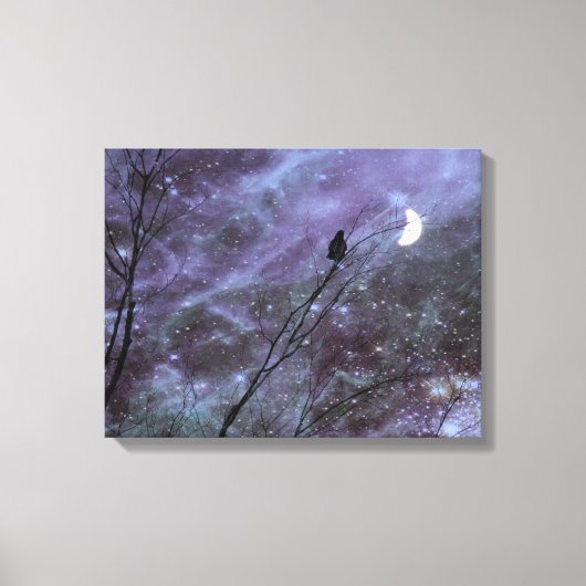 Decoratieve Fantasie Kraai Kunst Canvas Afdruk (Voorkant)