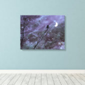 Decoratieve Fantasie Kraai Kunst Canvas Afdruk (Insitu (Houten vloer))