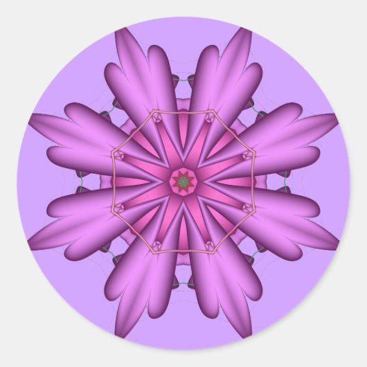 Decoratieve fantasiebloem stickers (Voorkant)