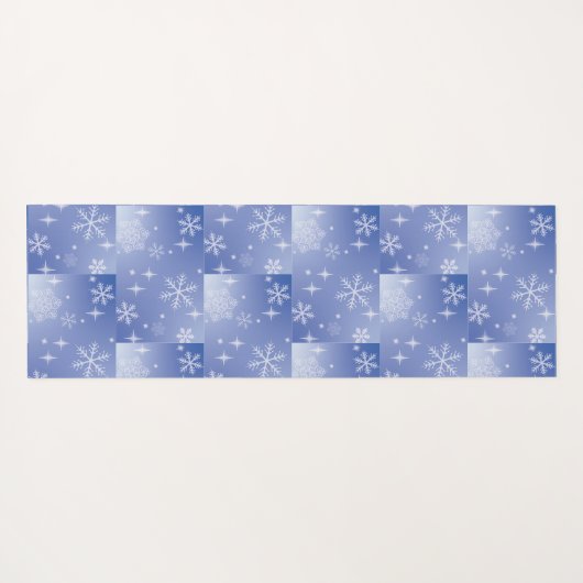 Decoratieve feestdag Snowflake Monogram Yoga Mat (Achterkant (horizontaal))