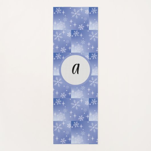 Decoratieve feestdag Snowflake Monogram Yoga Mat (Voorkant)