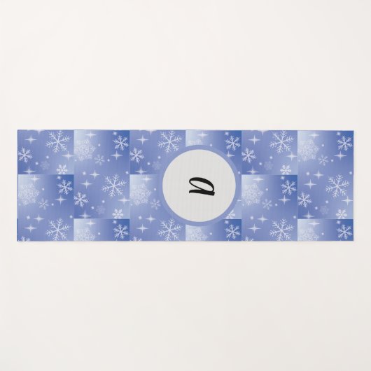 Decoratieve feestdag Snowflake Monogram Yoga Mat (Voorkant (horizontaal))