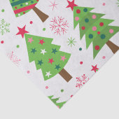 Decoratieve feestelijke groene kerstbomen patroon tissuepapier (Detail)