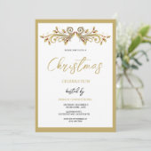 Decoratieve feestelijke Holly wervelt Kerstmis Kaart (Staand voorkant)