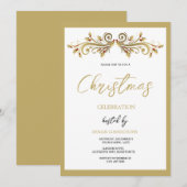 Decoratieve feestelijke Holly wervelt Kerstmis Kaart (Voorkant / Achterkant)