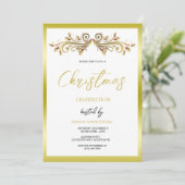 Decoratieve feestelijke Holly wervelt Kerstmis Kaart (Staand voorkant)