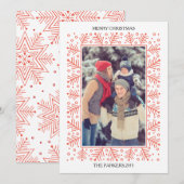 Decoratieve feestelijke Lijst-fotokaart Feestdagenkaart (Voorkant / Achterkant)