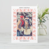 Decoratieve feestelijke Lijst-fotokaart Feestdagenkaart (Staand voorkant)