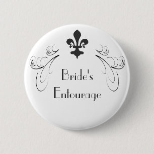 Decoratieve Fleur de Lis Brides Entourage Button