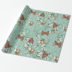 Decoratieve Floral/Butterflies Cadeaupapier