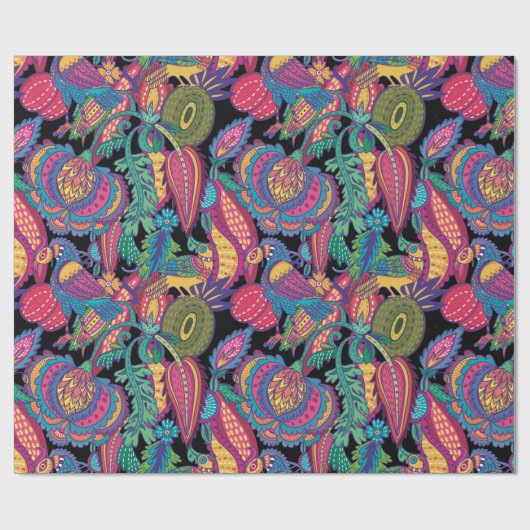 Decoratieve Floral Cadeaupapier (Vlak)