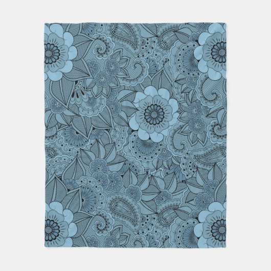 Decoratieve Floral Fleece Deken (Voorkant)