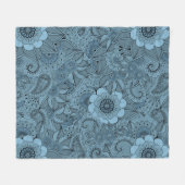 Decoratieve Floral Fleece Deken (Voorkant (Horizontaal))