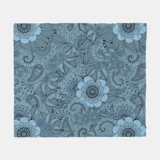 Decoratieve Floral Fleece Deken (Voorkant (Horizontaal))