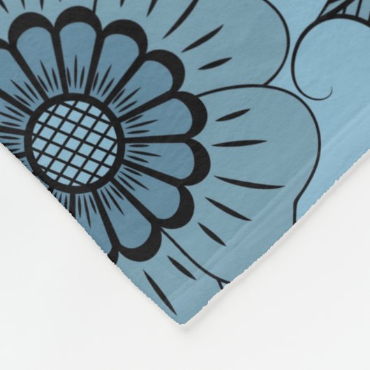 Decoratieve Floral Fleece Deken (Hoek)