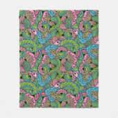 Decoratieve Floral Fleece Deken (Voorkant)