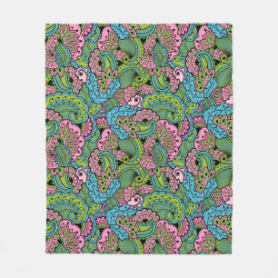 Decoratieve Floral Fleece Deken